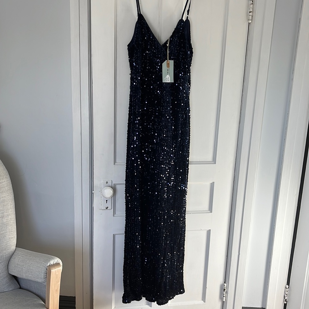 If By Sea blue sequin jumper. New with tags, smoke-free home. Size large.